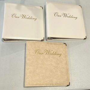 3 Leather Wedding Albums